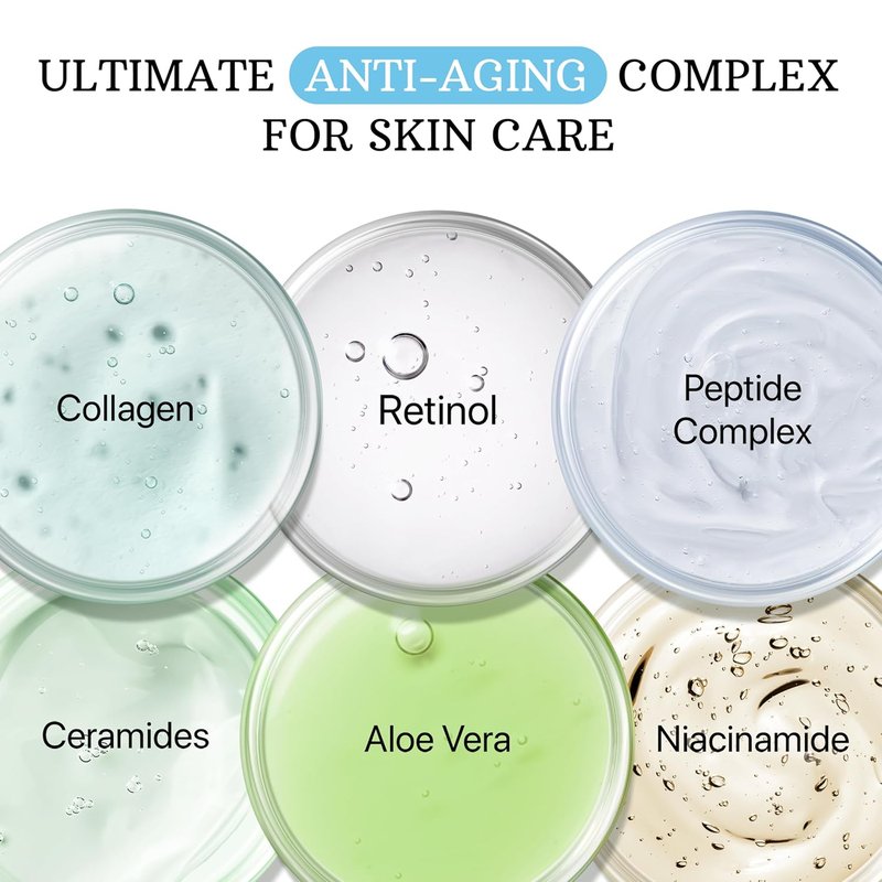 Retinol Cream for Face - Anti-Aging Moisturizer with Collagen & Hyaluronic Acid | Day & Night Use for All Skin Types