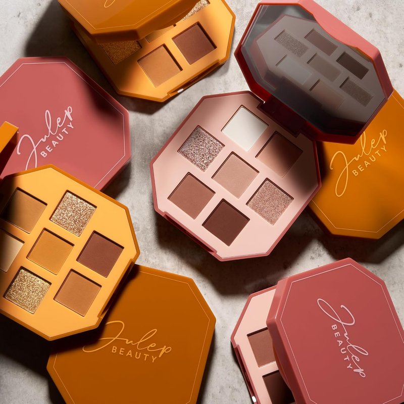 Julep Eyeshadow 101 Pro Powder Palette - Turmeric Latte | 7 Blendable Matte & Shimmer Shades for Travel
