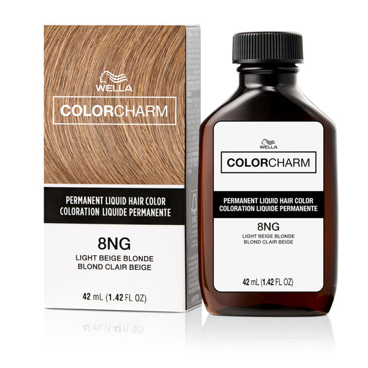 COLORCHARM Permanent Liquid Hair Color | 8NG Light Beige Blonde | Up to 100% Gray Coverage | 1.42 Fl Oz