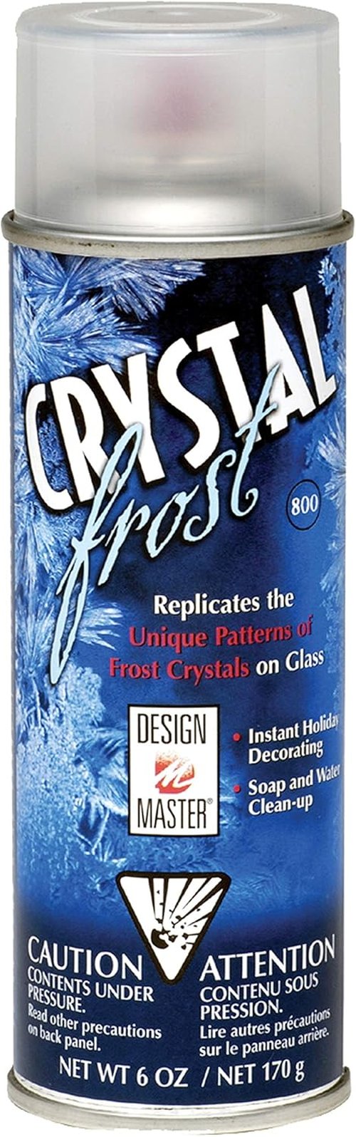Design Master Crystal Frost Aerosol Spray - 6 Ounce Clear Finish for Stunning Craft Projects