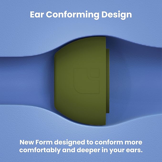 Foam Masters Ultra-Premium Memory Foam Ear Tips for AirPods Pro 1st & 2nd Gen | 3 Pairs | New Ver. | Secure Fit | Super Comfort | Better Noise Cancel | Replacement Buds (Large, OD Green)