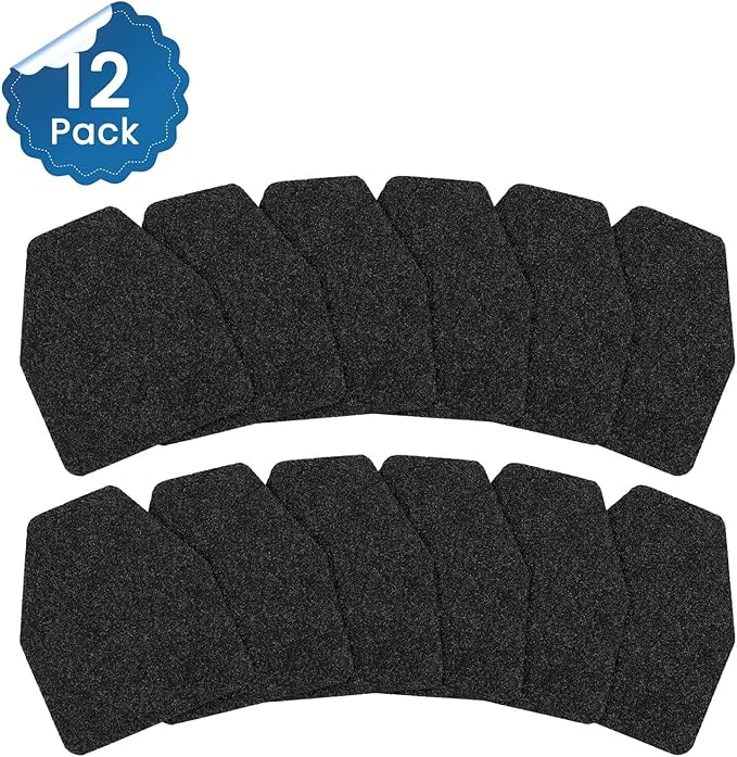 12 Pack Commercial Urinal Mats, Non-Slip Urinal Floor Mat for Men's Bathroom, Washable Rubber Urinal Pads for Business Bathroom