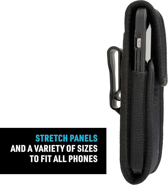 Nite Ize Clip Case Cargo Universal Rugged Holster - Belt Clip Phone Case for Easy Access - Heavy Duty & Protective - Multi-Purpose - Durable Design - Vertical, XL