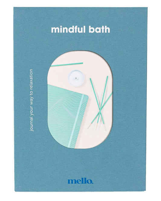Mello Mindful Bath | Relaxation Gifts for Women & Self Care Gifts For Women | Waterproof Journal & Incense Sticks | Self Care Journal & Incense Holder | Get Well Gifts For Women & Appreciation Gifts