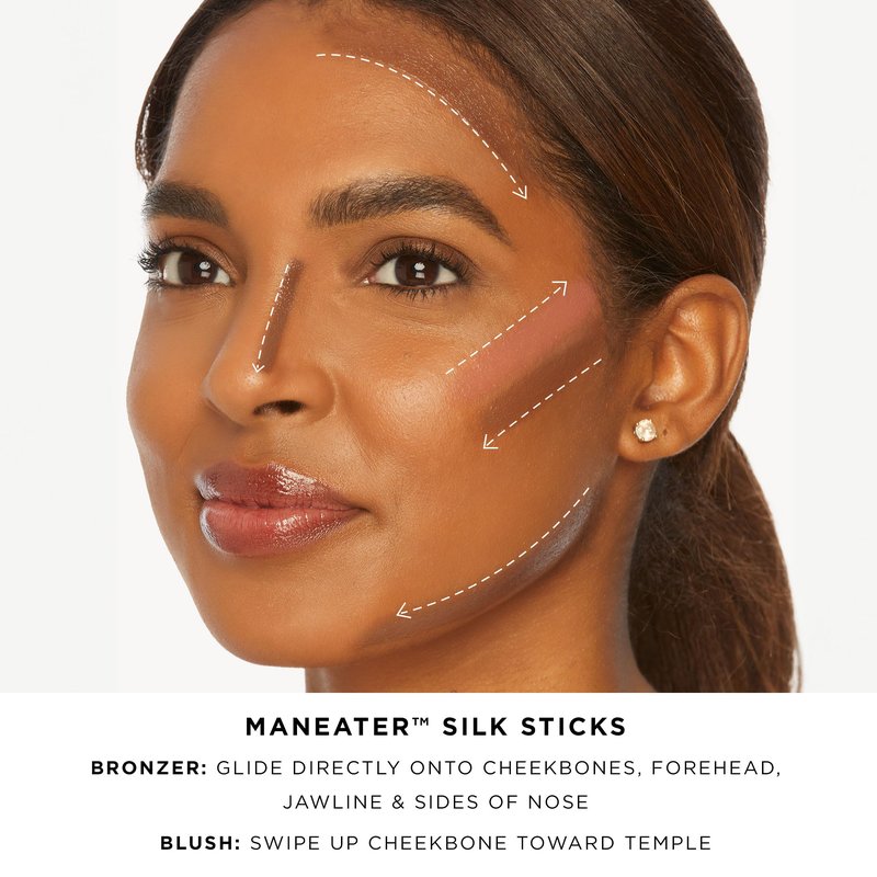 tarte maneater silk stick bronzer – Buildable Lightweight Cream Bronzer, Natural Matte Finish, Vegan & Cruelty-Free, full size, sundown