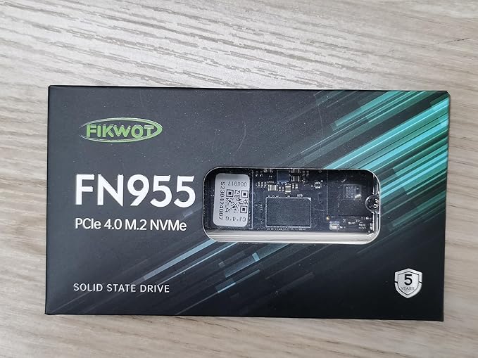 Fikwot FN955 1TB NVMe SSD M.2 2280 PCIe Gen4x4, Up to 7300MB/s, 3D NAND TLC Flash Internal Solid State Drive, Configure SLC Cache, Storage and Memory Expansion for PS5 Laptop Desktop