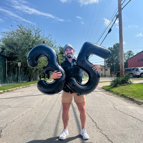 Black Number 25 Balloon - 40-Inch 25th Birthday Decoration for Men & Women | Elegant Party Supplies