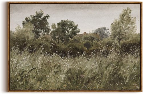 InSimSea Framed Canvas Wall Art - Vintage Countryside Field Decor | Large 20"x30" for Living Room & Bedroom