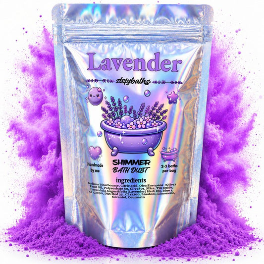 Stsfybaths Purple Lavender Shimmer Bath Bomb in A Bag - Handmade Scented Bath Bombs for Women,Kids and Men - Bulk Bathbomb Fizzies Perfect for Boys and Girls All Ages (Small, Purple)