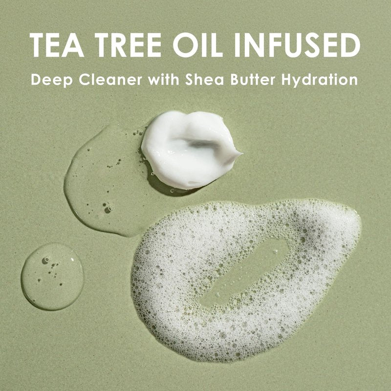 EYEECO Gentle Tea Tree Oil Foaming Facial Cleanser – 1.6oz – Non-Irritating Eyelid Cleanser & Face Wash with Tea Tree, Chamomile & Shea Butter