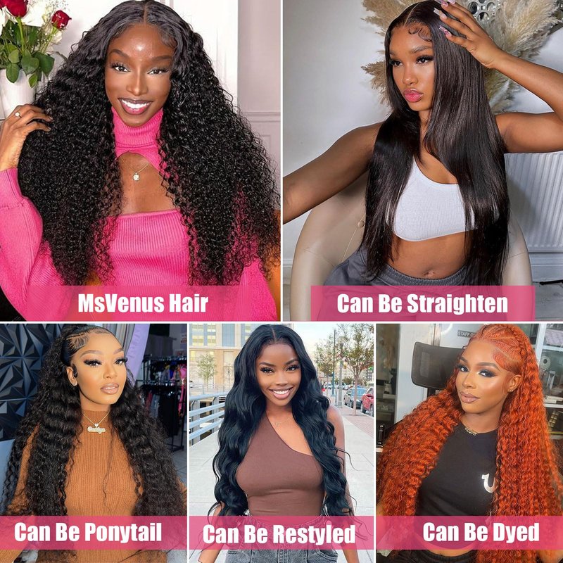 msVenus 12A Deep Wave Bundles Human Hair 20 Inches, 100% Unprocessed Indian Human Hair Bundles Wet and Wavy Raw Virgin Hair One Bundles Deal Curly Weave Bundles(Natural Color, 20 Inches)
