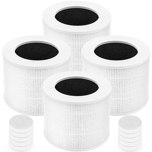 Core Mini Replacement Filter Compatible With LEVOIT Core Mini-P Air Purifier, 3-IN-1 Efficient Air Filter, Core Mini-RF Filter With 10 Pack Aroma Pads, 4 Packs