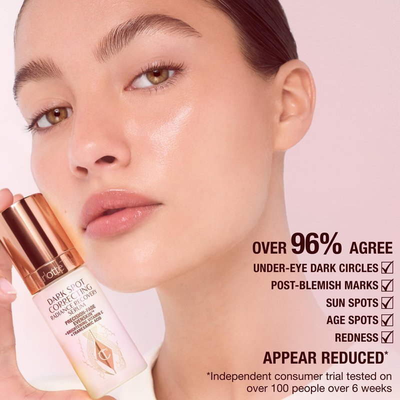 Charlotte Tilbury Radiance Recovery Dark Spot Serum - Tranexamic Acid & Vitamin C Serum for Brighter Looking Under Eyes, Redness, Uneven Skin Tone - Treatment to Reduce Appearance of Aging Skin (10ml)