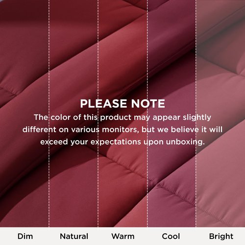 Bedsure Comforter Duvet Insert - Quilted Comforters King Size, All Season Duvet, GentleSoft Down Alternative Bedding Blanket, with 8 Tabs, Gifts for Women/Men, Red, King 90 x 102 Inches
