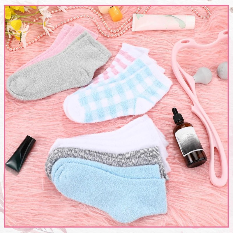 Aloe Infused Spa Socks - Moisturizing Gel Socks for Dry Cracked Feet | Soft & Fuzzy Comfort