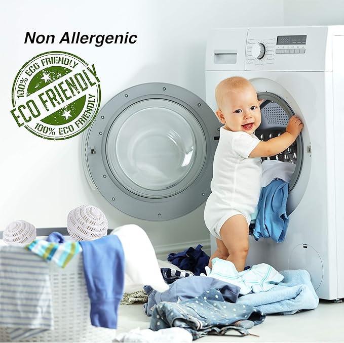 Premium Detergent-Free Washing Machine Balls by Eco Hi-Ball â Save on Laundry Detergent â Naturally Washes Clothes Amazingly with Infrared Ceramic Beads â Safe & Reusable for 1000 Washes | 2-Pack