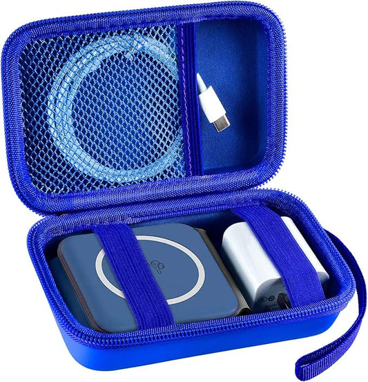 ANKHOH Travel Case for UCOMX for Nano/for Iseyyox/for LISEN/for RTOPS 3 in 1 Wireless Charger, Foldable Magnetic Charging Station Storage Holder Bag for Fast Charge Pad Cable Adapter, Blue-Box Only