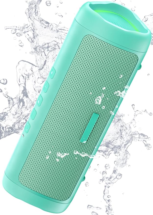 Bluetooth Speaker, 20W HD Sound, Portable Wireless, IPX5 Waterproof, Up to 24H Playtime, TWS, for Home/Party/Outdoor/Camping/Beach Essentials, Birthday Gift for Fathers Day Men Dad Husband (Teal)