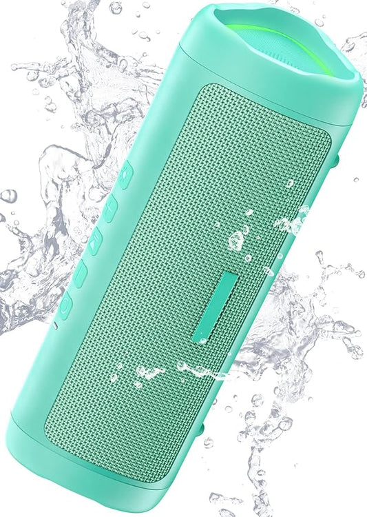 Bluetooth Speaker, 20W HD Sound, Portable Wireless, IPX5 Waterproof, Up to 24H Playtime, TWS, for Home/Party/Outdoor/Camping/Beach Essentials, Birthday Gift for Fathers Day Men Dad Husband (Teal)