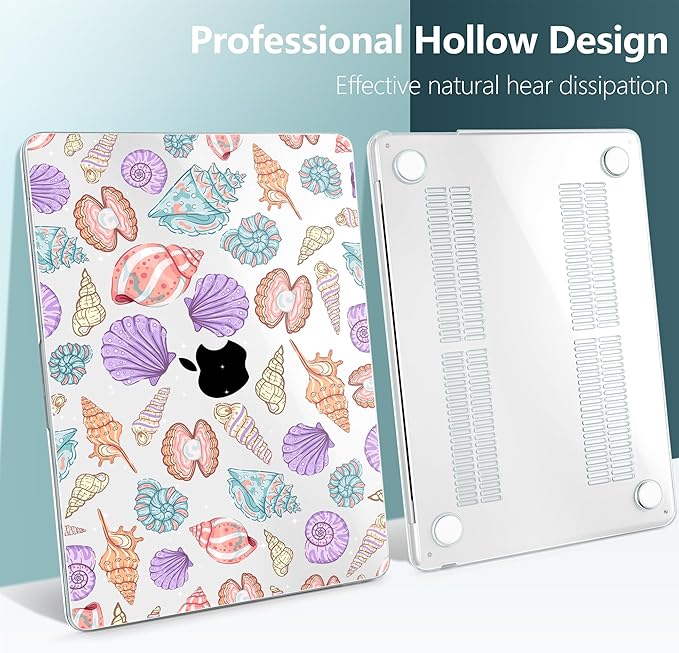 TWOLSKOO for MacBook Air 15 inch Case 2026 2025 2024 2023 Release M5 A3448 M4 A3241 M3 A3114 M2 A2941, Plastic Hard Shell & Screen Protector & Keyboard Cover & Type C Adapter, Colorful Shells