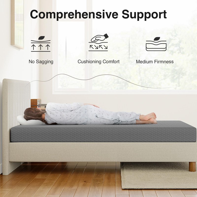 Novilla Full Size Mattress 6 Inch, Gel Memory Foam Mattress Full for Cool Night Sleep & Pressure Relief, Supportive Foam & Breathable Fabric, CertiPUR-US Certified Full Bed Mattresses in a Box