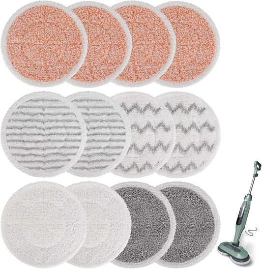 Shark | Steam Mop Pads - 12 Pack Refill for S7000, S7201, S8001 | Washable Hard Floor Cleaning Pads