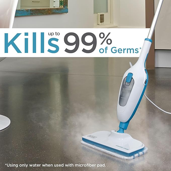 BLACK+DECKER Steam Mop, White (HSM13E1)