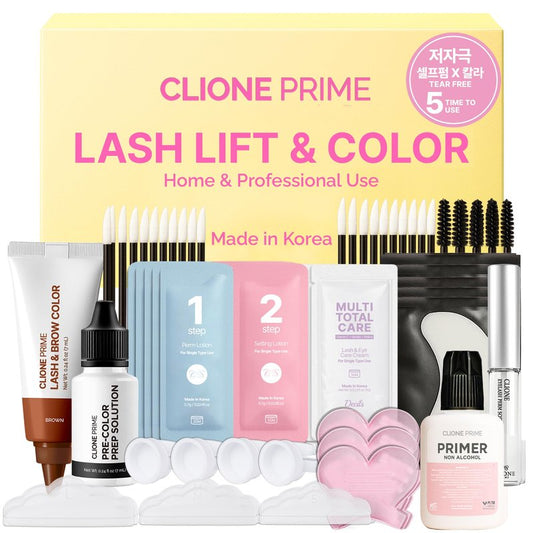Korean At Home Eye Lash Lift and Color Kit Professional Brow Lamination and Color Kit Eye Lash Color Brown Eye Brow Color Kit