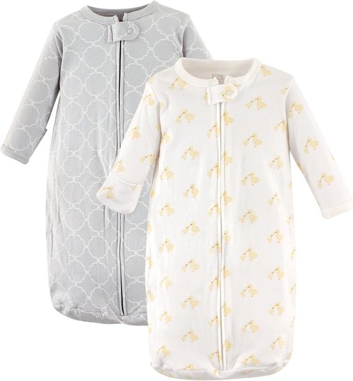 Hudson Baby Unisex Cotton Long-Sleeve Wearable Sleeping Bag - Soft & Cozy Blanket for Infants