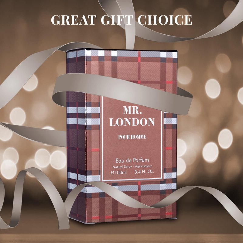 Mr London for Men Eau De Parfum - Refined Amber Woody Fragrance - Fresh & Masculine Bergamot, Lavender & Warm Cinnamon - Unique Tones Combine Tobacco Leaves, Guaiac Wood & Oak Moss - 100ml Bottle