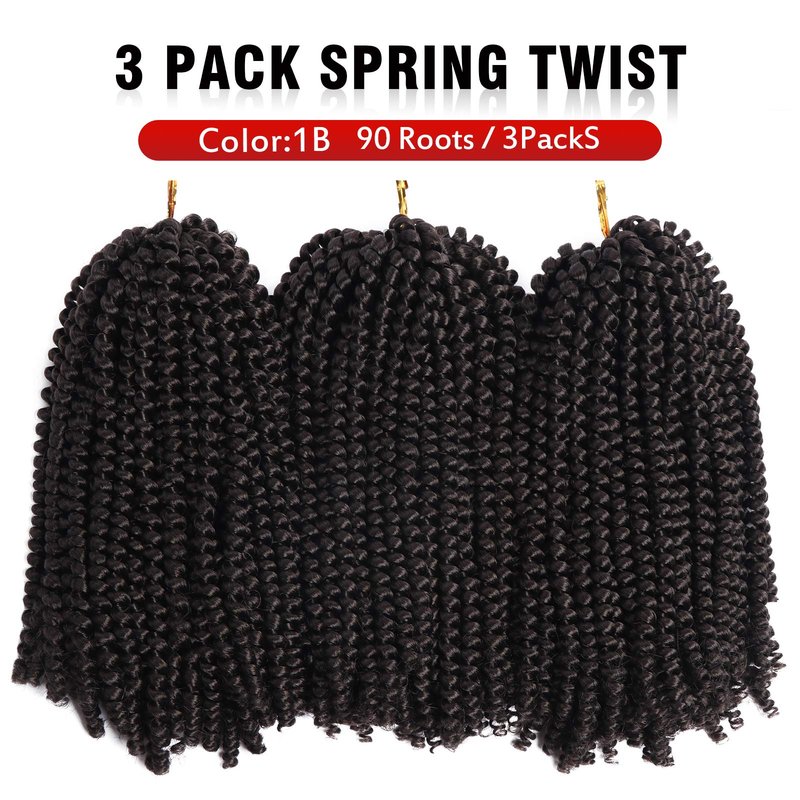 14 Inch Spring Twist Crochet Braids Hair for Butterfly Locs Bomb Twist Crochet Hair Beyond Beauty Ombre Colors Synthetic Fluffy Hair Extension 3 Packs 30 Strands 190g/Pack(14 Inch, #4)