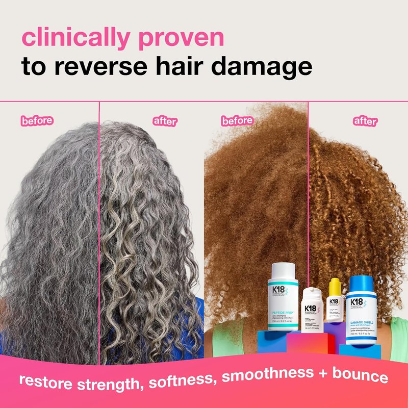 K18 Leave-In Molecular Repair Hair Mask - Revitalize Dry, Frizzy Hair | Fast 4-Minute Damage Recovery