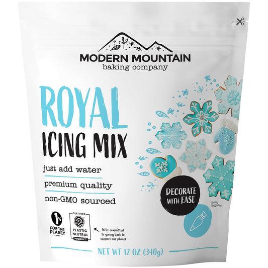 Royal Icing Mix - Premium 12oz Mix for Sugar Cookies | Easy to Use, Naturally Flavored, Gluten-Free