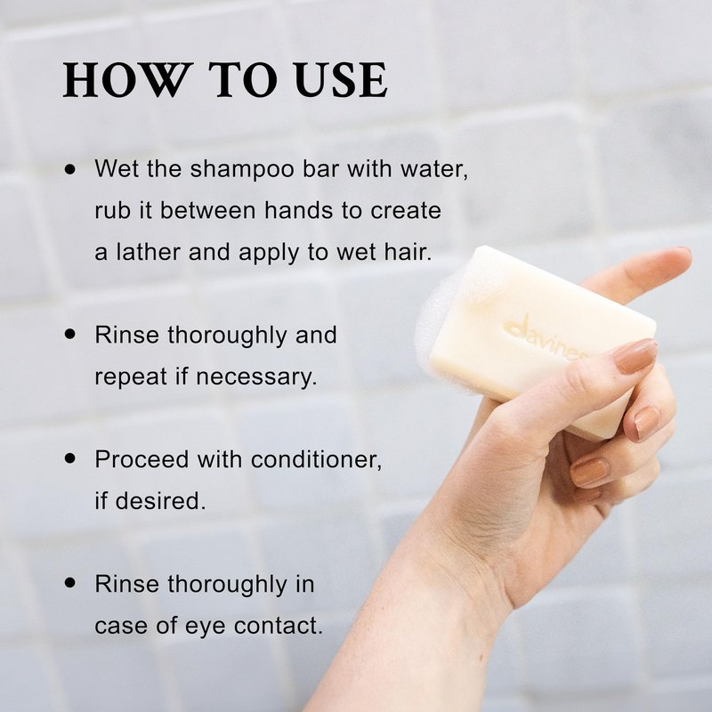 Davines MOMO Shampoo Bar, Practical Compact Solid Texture Turns into Rich Creamy Foam for Dry and Dehydrated Hair - Promoting Lasting Hydration, Softness, and Shine with Melon Extract, 3.53 oz