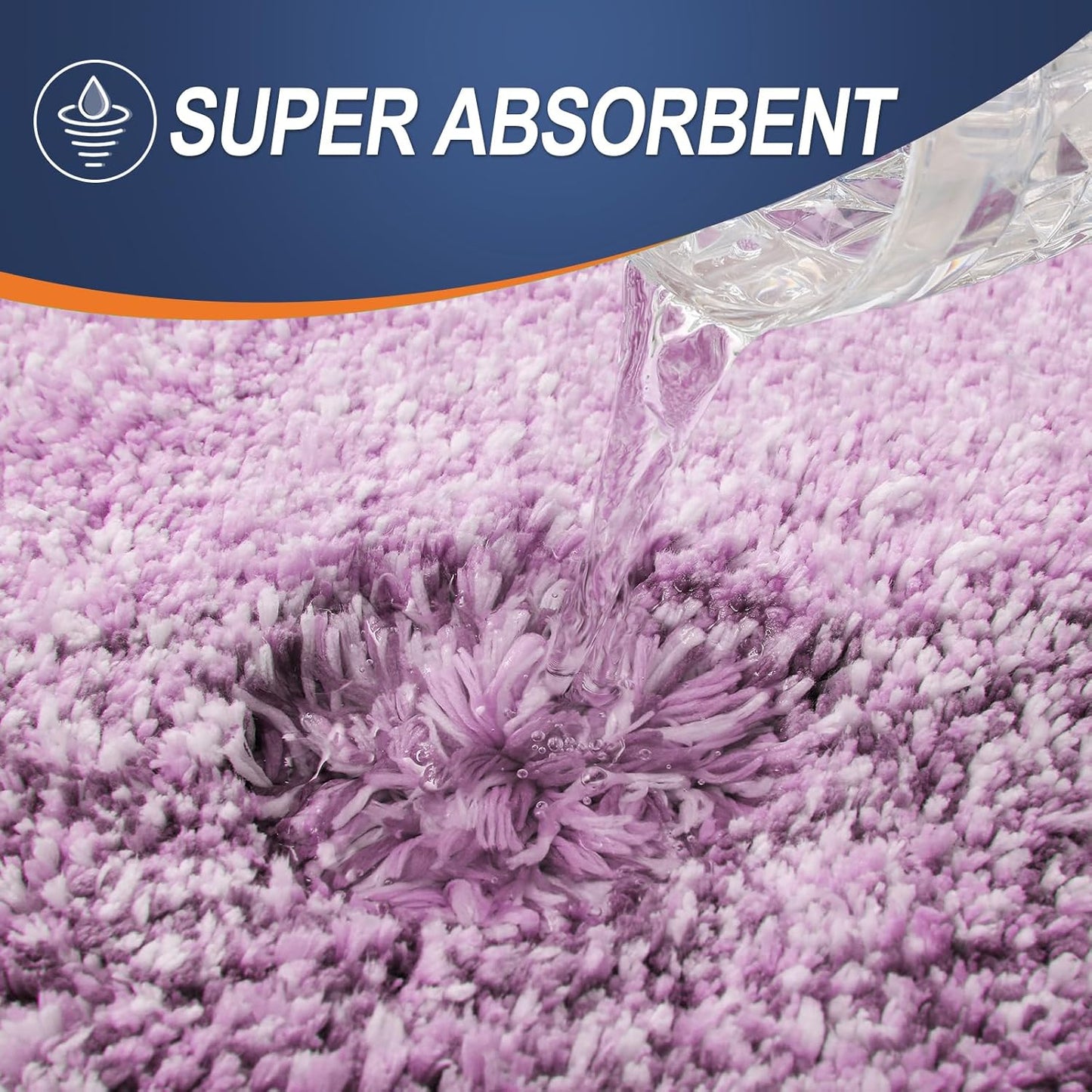 OLANLY Bathroom Rugs - Extra Soft Microfiber Mat with Rubber Backing | Quick Dry, Washable, 30x20, Pinkish-Purple