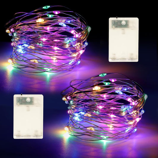 Skiennix Fairy Lights - 16.4ft Battery Operated String Lights | 50 LED Waterproof Multicolor for Party & Wedding Decor