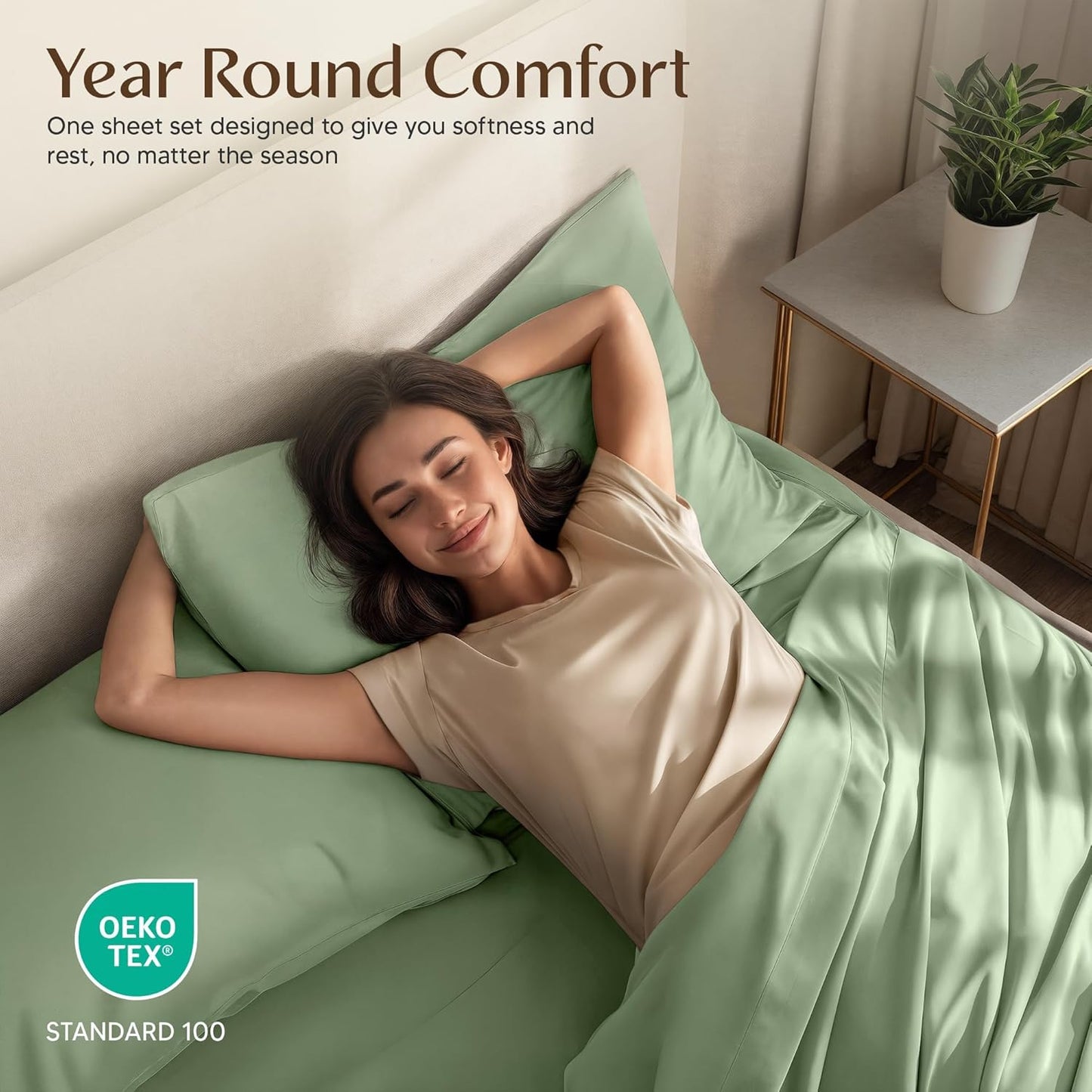 Utopia Bedding Twin Sheet Set - Soft & Breathable 3-Piece Microfiber Bed Sheets | Oeko-Tex Certified (Sage)