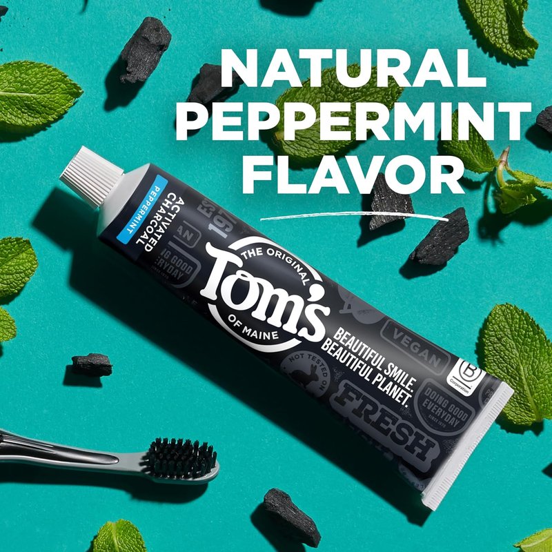 Activated Charcoal Whitening Toothpaste - Fluoride & Peppermint Flavor | 4.7 oz, 3-Pack