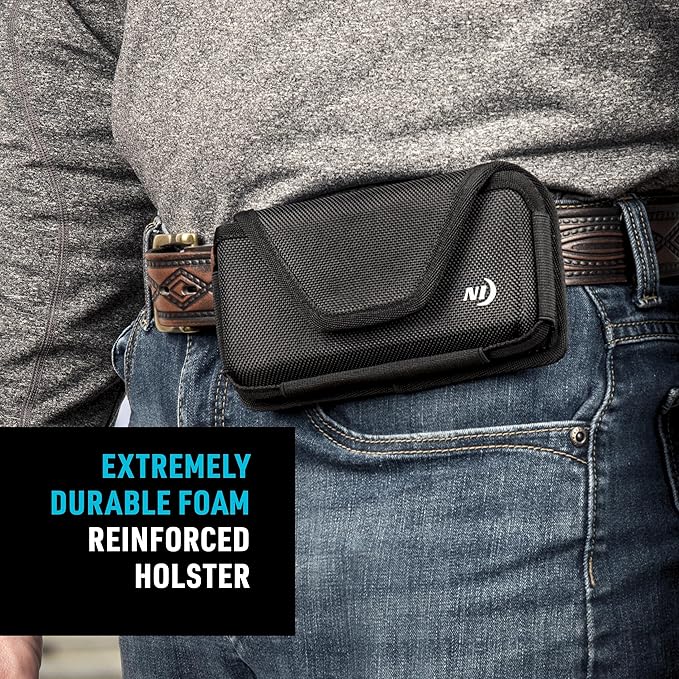 Nite Ize Clip Case Hardshell Universal Rugged Holster - Belt Clip Phone Case for Easy Access - Heavy Duty & Protective - Multi-Purpose - Durable Design - Hardshell Horizontal, XXL