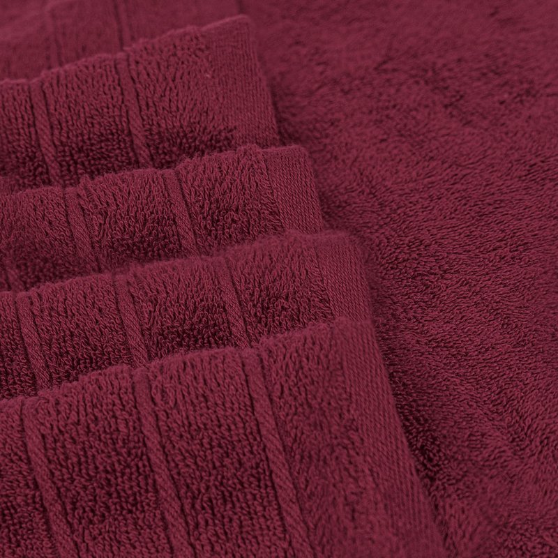 Tens Towels Pack of 4 Extra Large Bath Towels 30 x 60 Inches, 100% Cotton, Larger & Lighter Weight, Quicker to Dry, Super Soft and Absorbent, Perfect for Bathroom, Burgundy