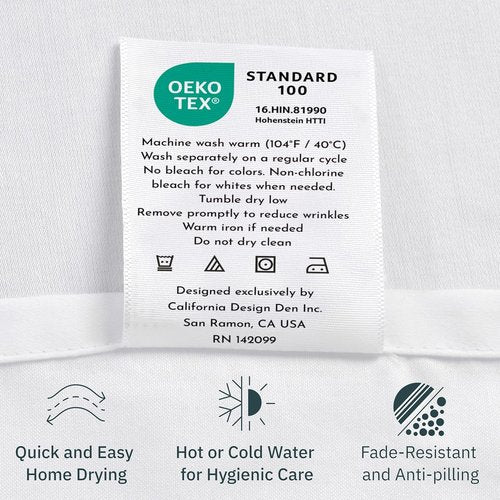 California Design Den King Size Pillowcase Set - 400 Thread Count 100% Cotton Sateen, Soft & Breathable | Burgundy Red
