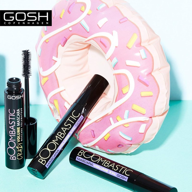 GOSH Boombastic Mascara - Extreme Volume & Long-lasting Formula | Precise XL Brush, 001 Black