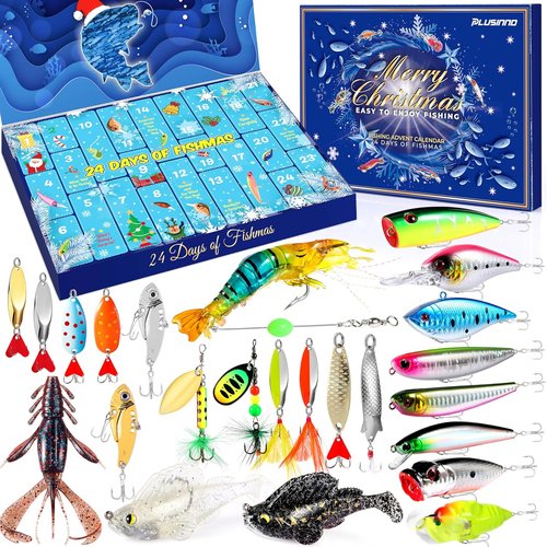 Advent Calendar 2025 - Fishing Advent Calendar for Adults | 24 Days of Fishing Gifts & Tackle