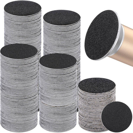 Gisafai 500 Pcs Sanding Replacement Pad Sandpaper Disk for Electric Foot File Callus Remover Tool Black Foot File Disc for Men Women Cracked Heels Dead Skin (60 Grit,80 Grit,100 Grit,180 Grit)