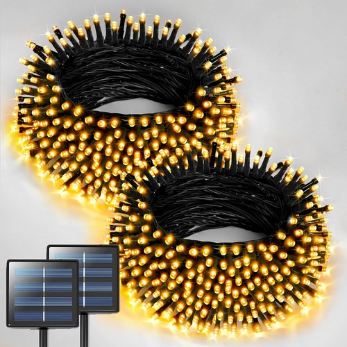JMEXSUSS Solar String Lights - 400 LED Waterproof Outdoor Lights | 151FT with 8 Modes for Patio & Yard Decor