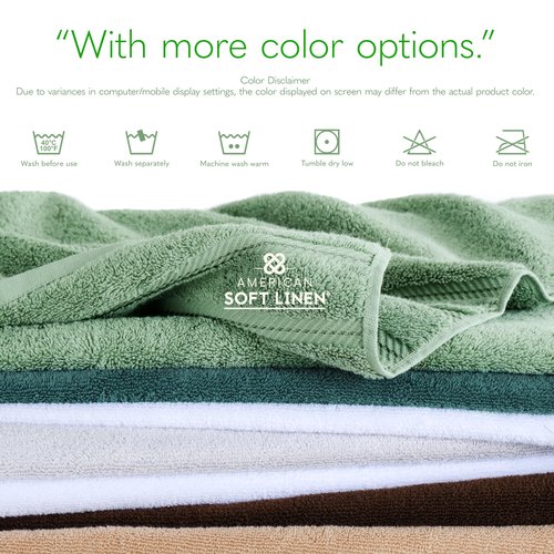 American Soft Linen 35x70 Jumbo Large Bath Towel, 600 GSM 100% Cotton Turkish Bath Sheet, Oversized Luxury Bath Towel for Bathroom Beach and Pool, Light Grey