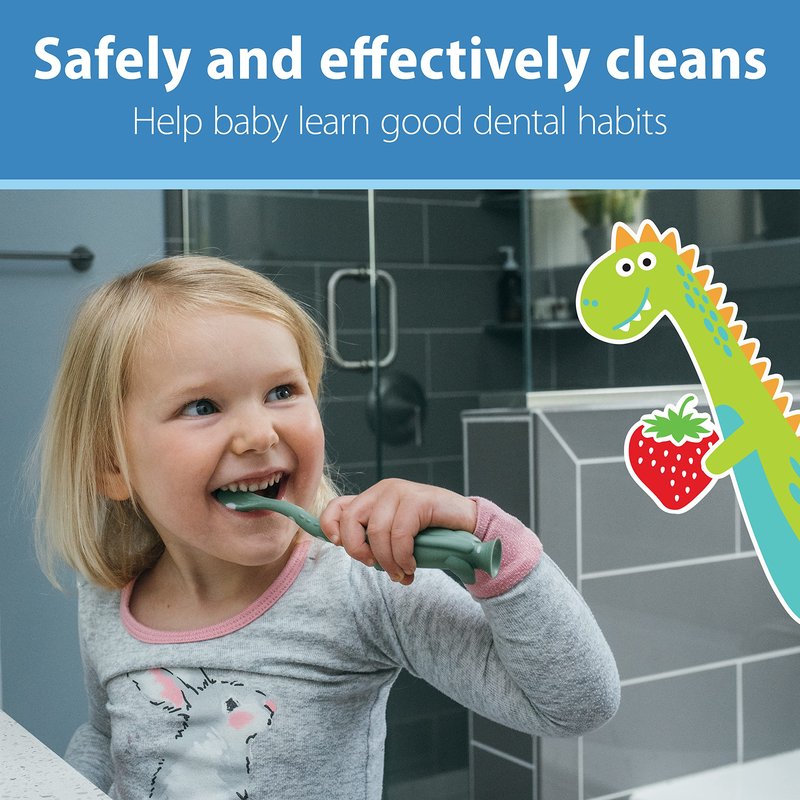 Dr. Brown’s Fluoride-Free Baby Toothpaste, Infant & Toddler Oral Care, Strawberry, 1-Pack, 1.4oz/40g, 0-3 Years