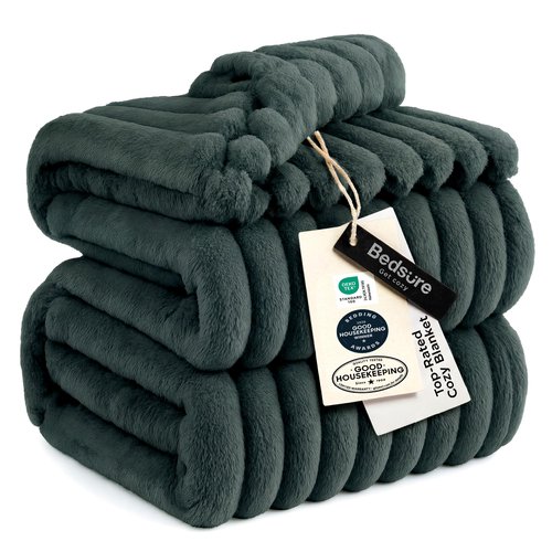 Bedsure GentleSoft Mallard Green Fleece Blanket for Couch - Cozy Soft Blankets for Women, Cute Small Throws for Girls, 108x90 Inches