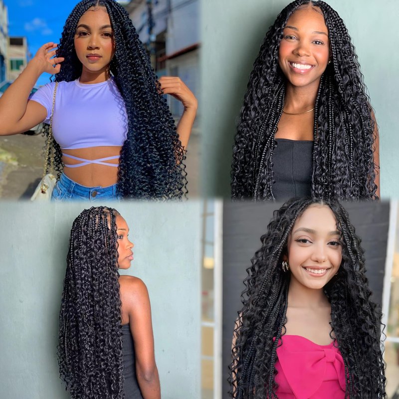 Deep Wave Human Braiding Hair 18Inch 2 Bundles 100g Bulk Human Hair for Braiding No Weft Human Braiding Hair for Boho Braids Wet and Wavy 100% Brazilian Virgin Curly Hair for Braiding Hair Extensions