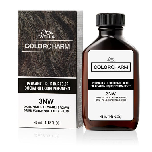 COLORCHARM Permanent Liquid Hair Color | 3NW Dark Natural Warm Brown | Up to 100% Gray Coverage | 1.42 Fl Oz